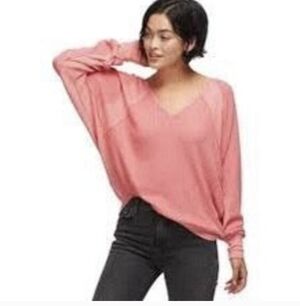 Free People We The Free Santa Clara Thermal V-neck Top